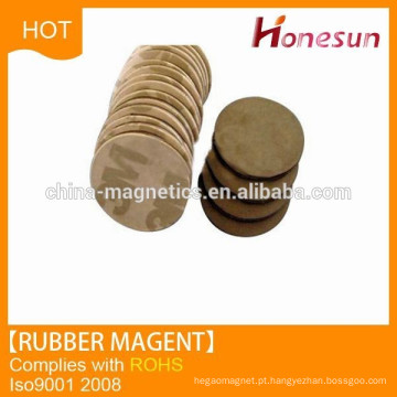 Isotropic disc fridge rubber magnet with 3M adhesive paper